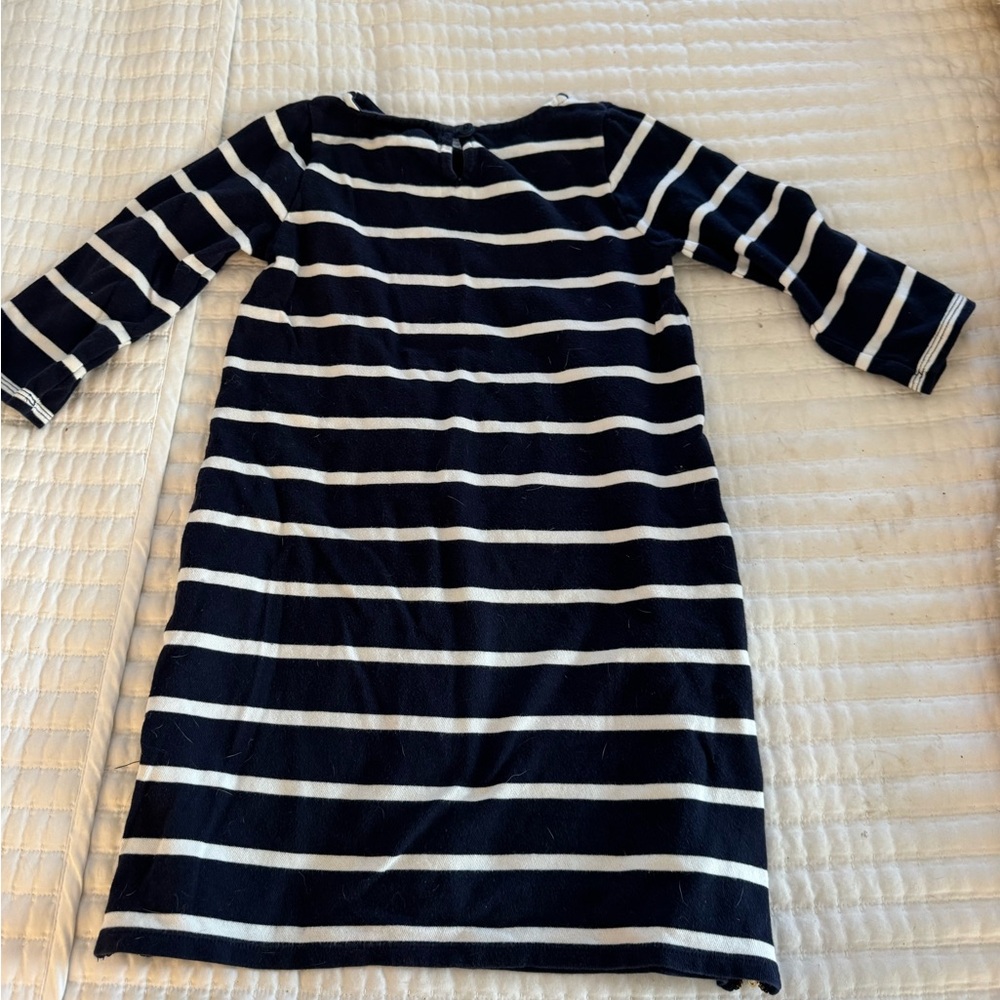 Crewcuts Navy and White Striped Casual Dress